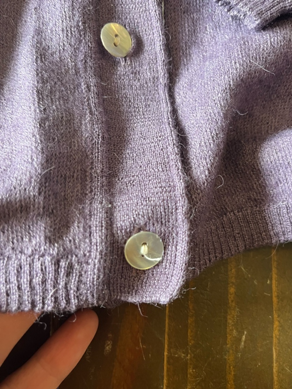 Lavender Alpaca Wear By Linda Davis Cardigan And Top Set XL Baby Alpaca And Silk - Picture 5 of 11